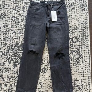 Flying Monkey Distressed Black Jean Womens size 29- NWT!
